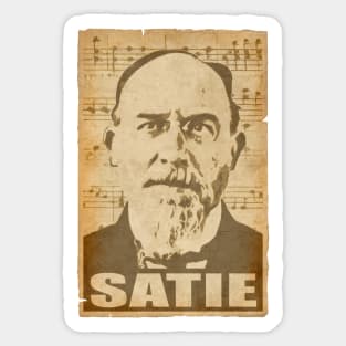 Eric Satie musical notes Sticker